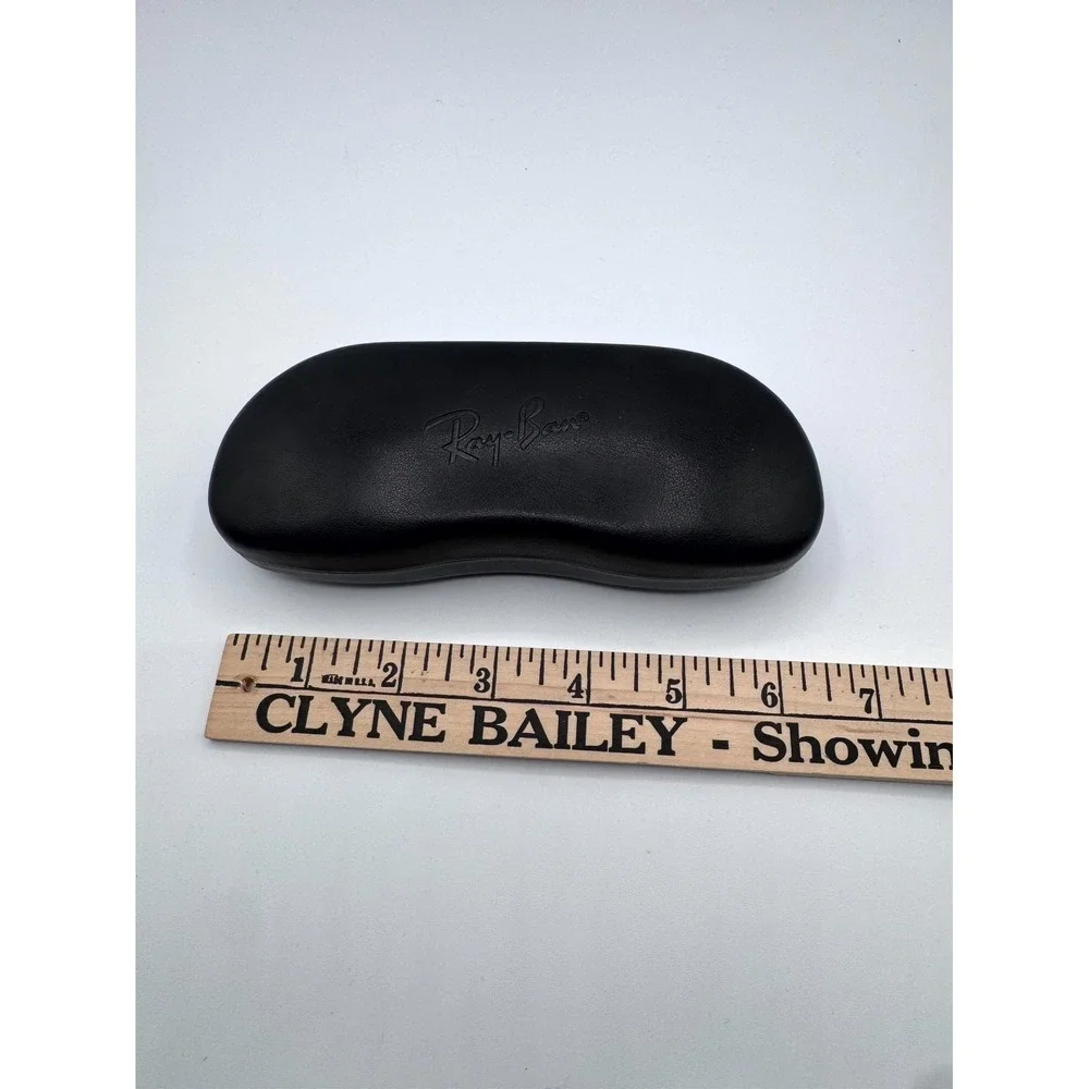 Ray-Ban Eyeglasses Sunglasses Hard Case Small Black Faux Leather Case Clamshell